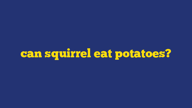 can squirrel eat potatoes?